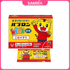 Bột uống giảm cảm cúm Chó Mèo Taisho Pabron Kids cho bé từ 1-10 tuổi - 12 Gói