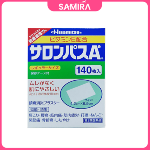 Cao dán giảm đau Salonpas Hisamitsu 4.2 x 6.5 cm - Hộp 140 miếng