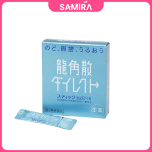 Cốm ngậm thảo dược trị ho, tan đờm, giảm viêm họng Ryukakusan Dạng cốm Vị bạc hà - 16 Gói