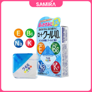 Nước nhỏ mắt Rohto Cool 40α màu xanh 12ml