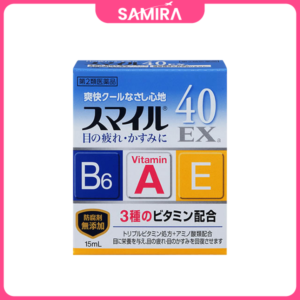 Thuốc nhỏ mắt vitamin B6,A,E Lion Smile 40 EX xanh dương 15mL