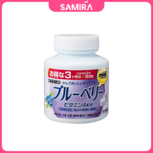 Viên nhai bổ mắt Orihiro Most Chewable Vị việt quất - 180 Viên