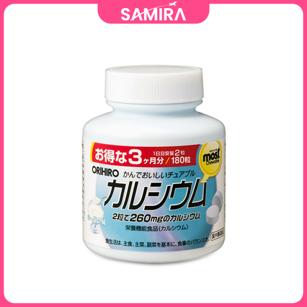 Viên nhai bổ sung Canxi Most Chewable Orihiro Vị sữa chua - 180 Viên