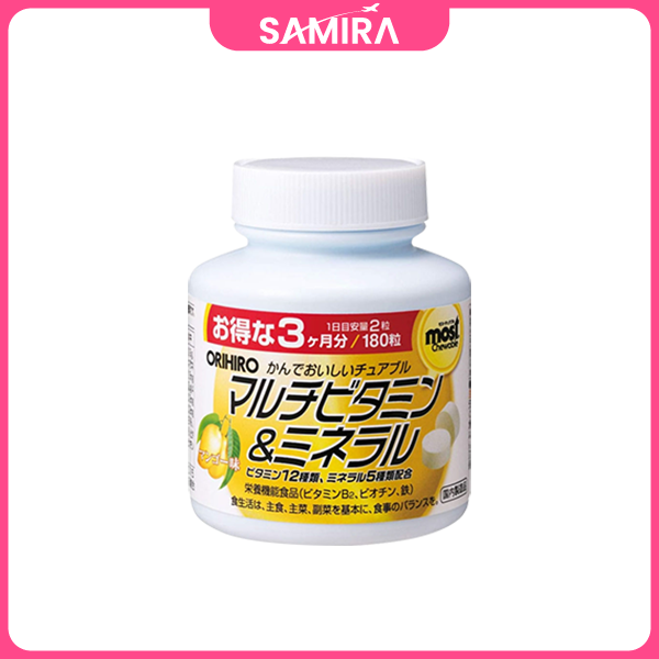 Viên nhai bổ sung Vitamin tổng hợp Most Chewable Orihiro Vị xoài - 180 Viên