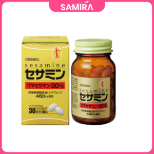 Viên uống Bổ sung Sesamin và Squalene Hỗ Trợ Tim Mạch Orihiro - 60 Viên