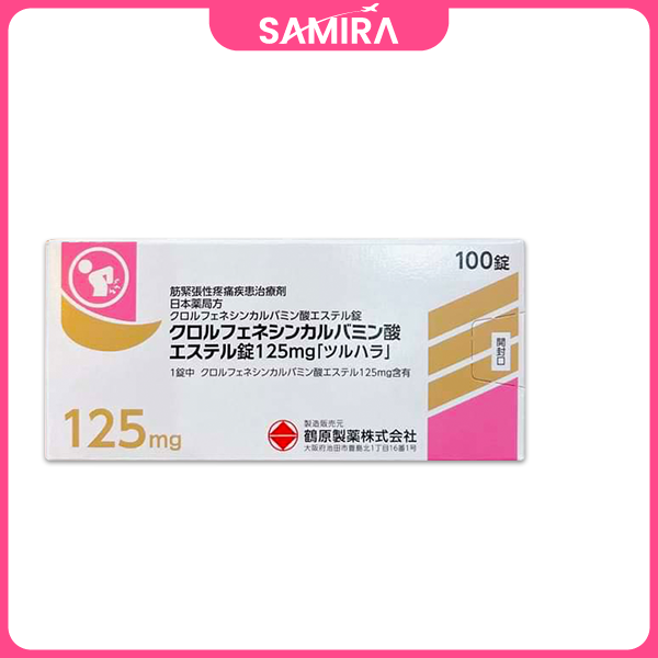 Viên uống đau lưng, thoái hóa đốt sống, cột sống, thoát vị địa đệm Chlorphenesin 125mg Nhật Bản - 100 Viên