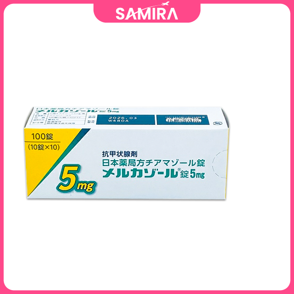Viên uống hỗ trợ tuyến giáp Mercazole 5mg Bệnh Viện Nhật Bản Hộp 100 Viên