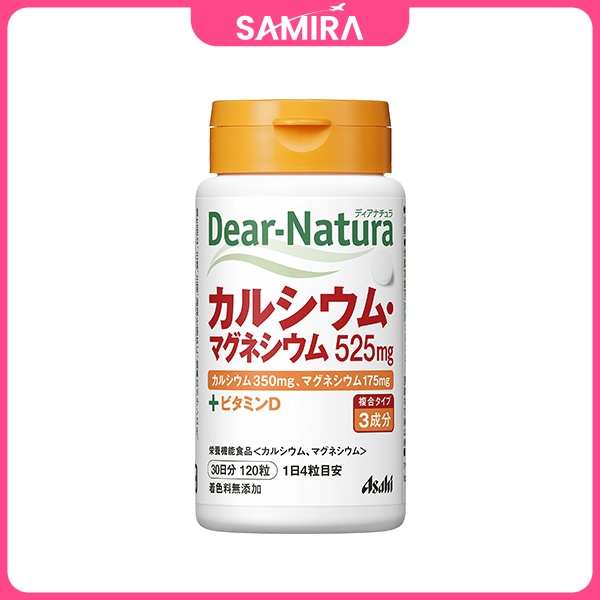 Viên uống hữu cơ Bổ sung Canxi Và Vitamin D 525Mg Dear Natura Asahi - 120 Viên