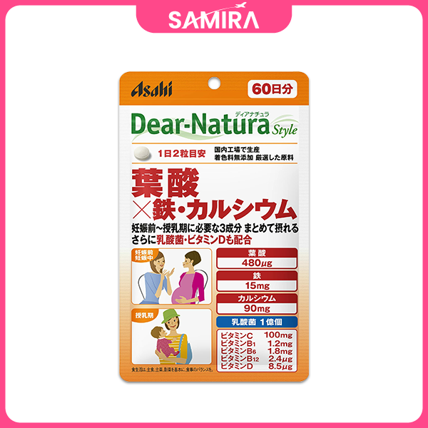Viên uống hữu cơ bổ sung Vitamin tổng hợp Asahi Dear Natura - 60 Viên