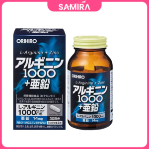Viên uống bổ thận cho phái mạnh L-Arginine 1000mg và Zinc Orihiro - 120 Viên